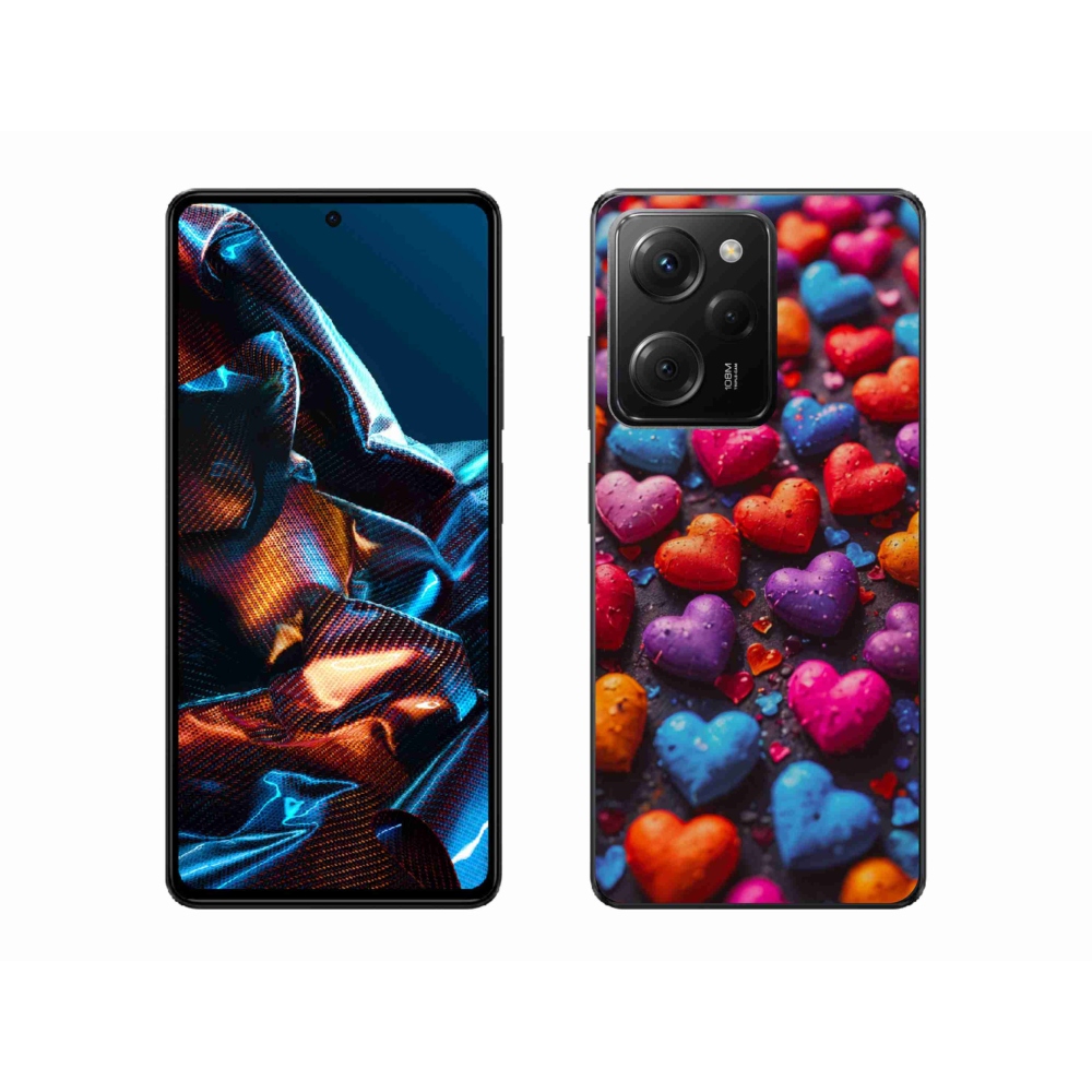Gél borítás mmCase a Xiaomi Poco X5 Pro 5G számára - színes szív
