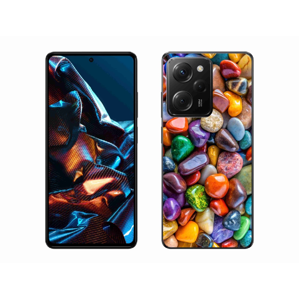 Gél borítás mmCase a Xiaomi Poco X5 Pro 5G számára - színes strasszkövek