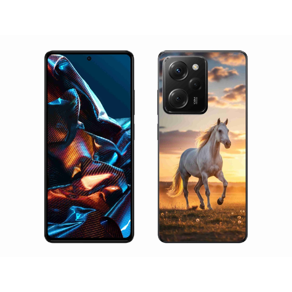 Gél borítás mmCase a Xiaomi Poco X5 Pro 5G számára - futó fehér ló 2