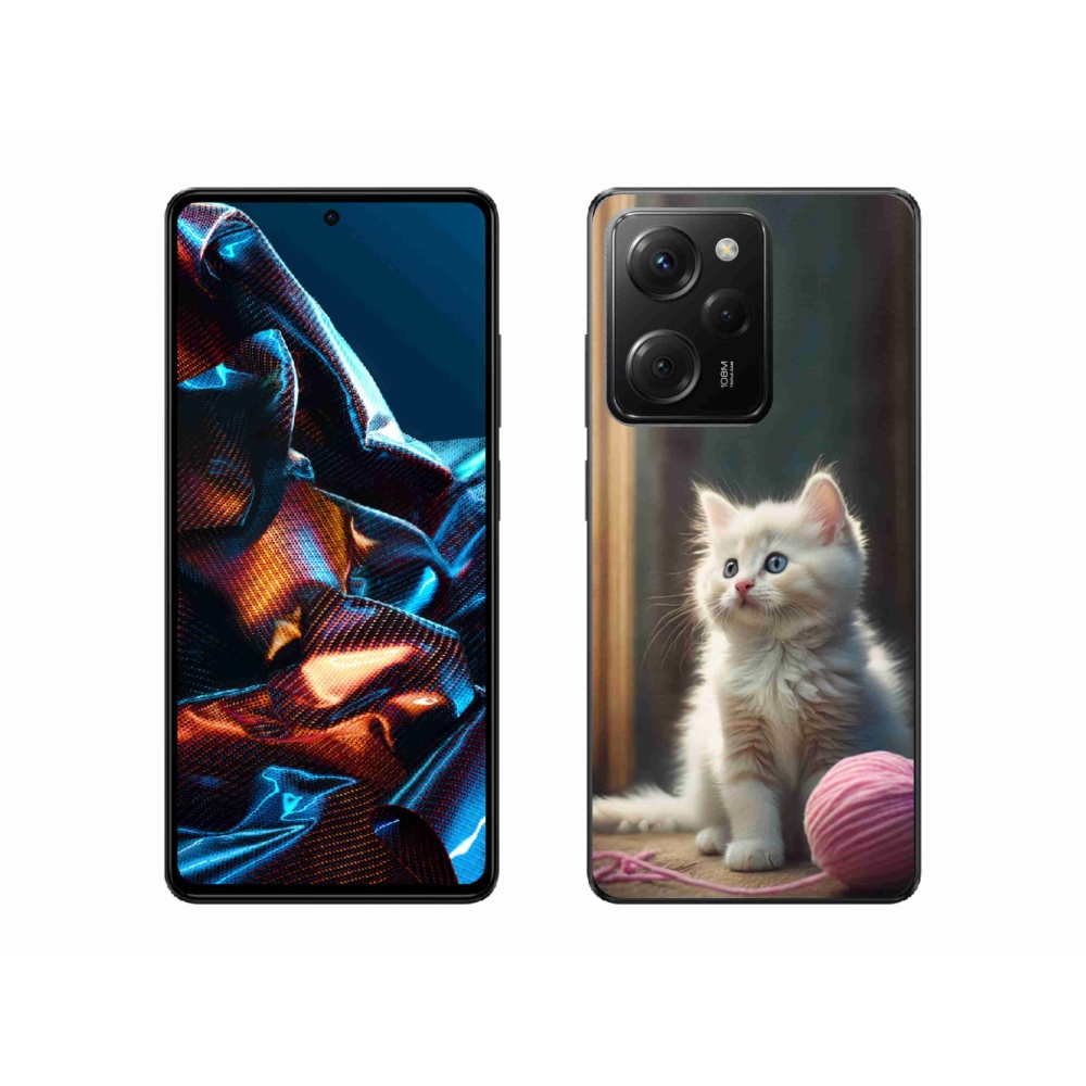 Gél borítás mmCase a Xiaomi Poco X5 Pro 5G-hez - fehér cica 2