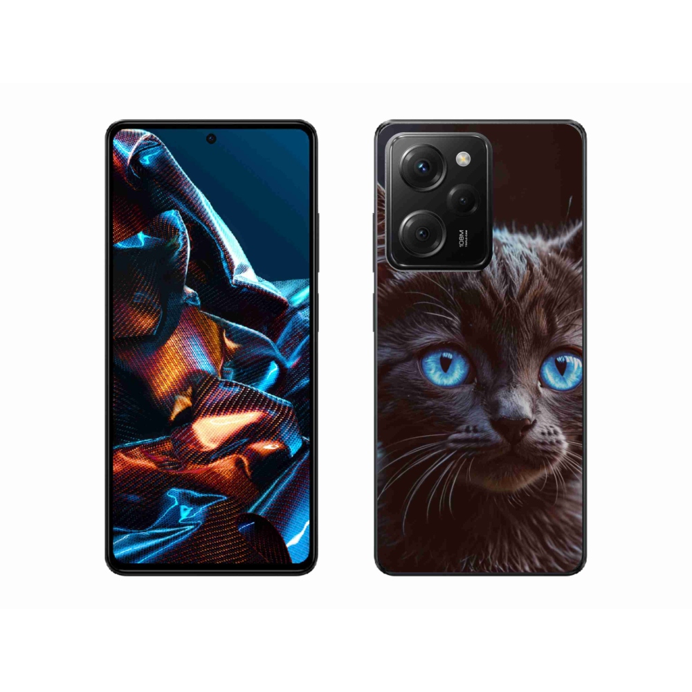 Gél borítás mmCase a Xiaomi Poco X5 Pro 5G-hez - fekete cica 2