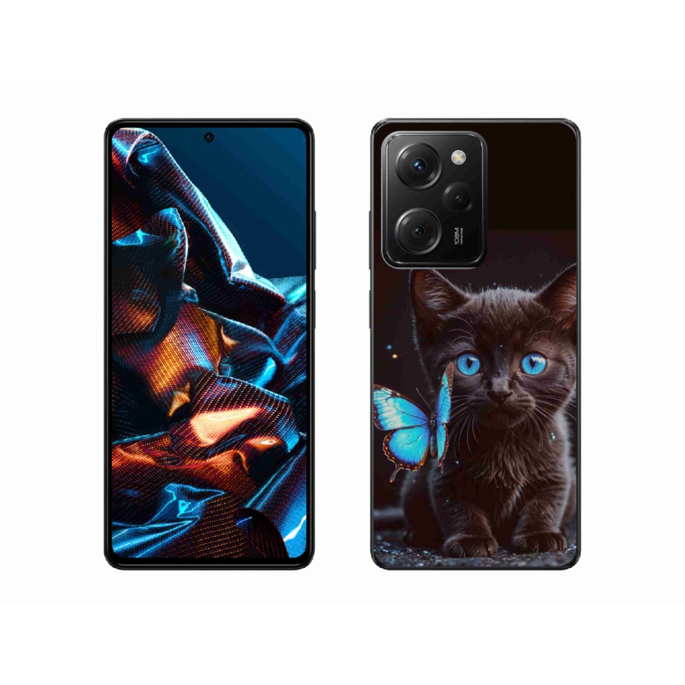 Gél borítás mmCase a Xiaomi Poco X5 Pro 5G számára - fekete cica 3