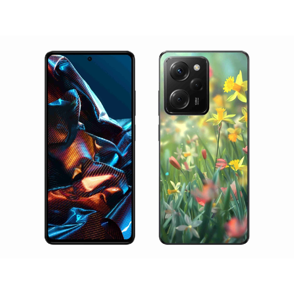Gél borítás mmCase a Xiaomi Poco X5 Pro 5G számára - tavaszi virágok