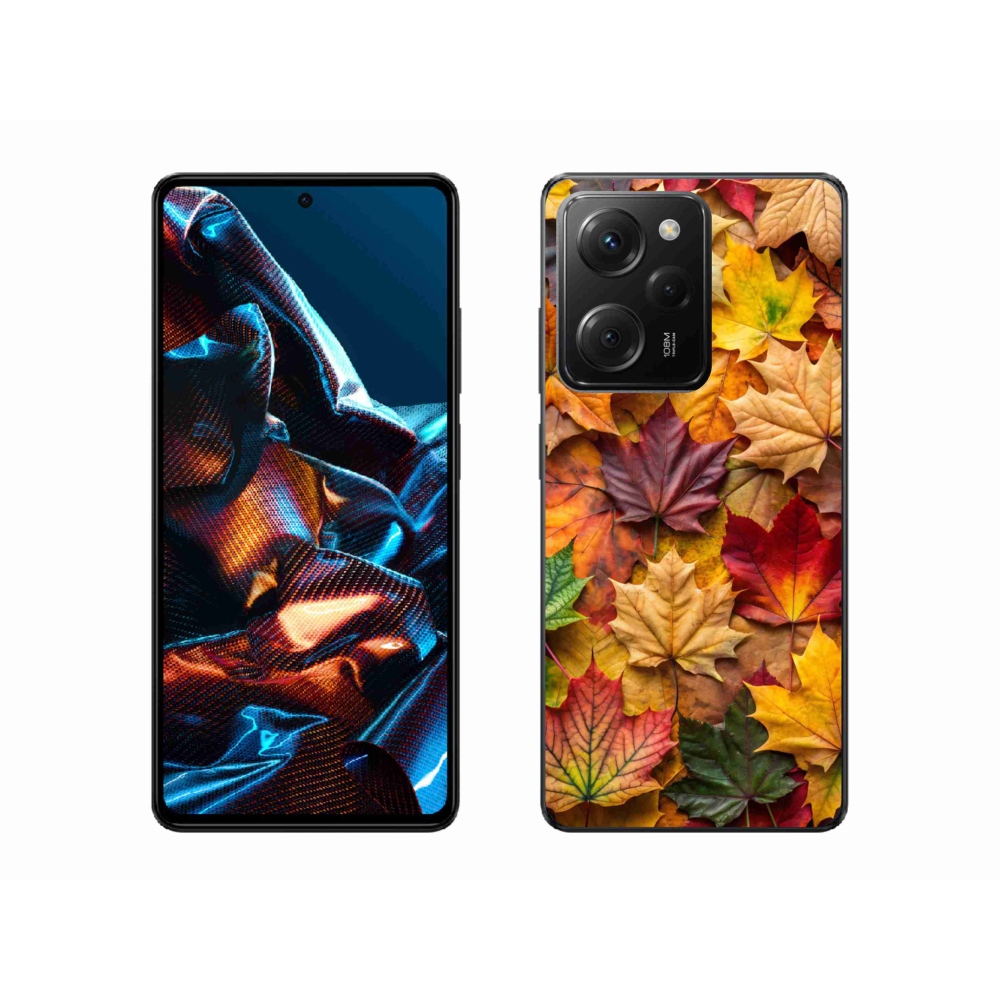 Gél borítás mmCase a Xiaomi Poco X5 Pro 5G számára - juharlevelek 2