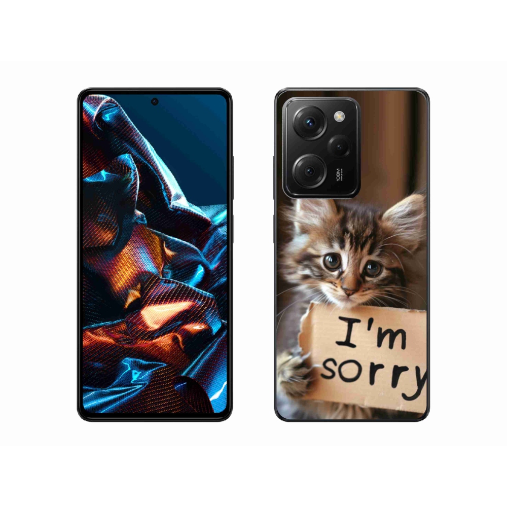 Gél borítás mmCase a Xiaomi Poco X5 Pro 5G számára - macska kifogás