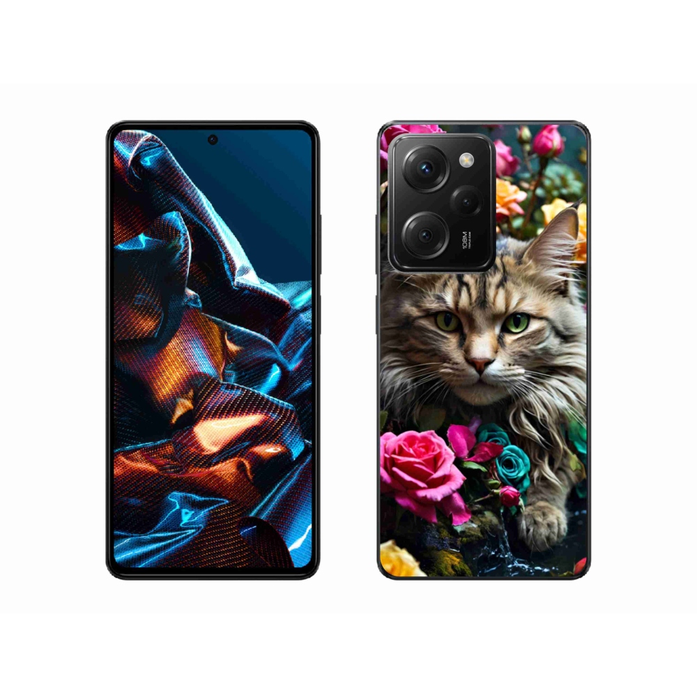 Gél borítás mmCase a Xiaomi Poco X5 Pro 5G számára - macskaszem nézet 2