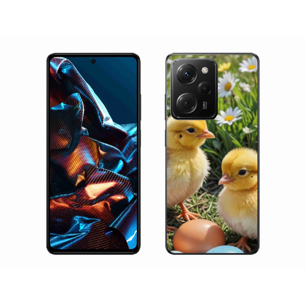 Gél borítás mmCase a Xiaomi Poco X5 Pro 5G számára - csirkék