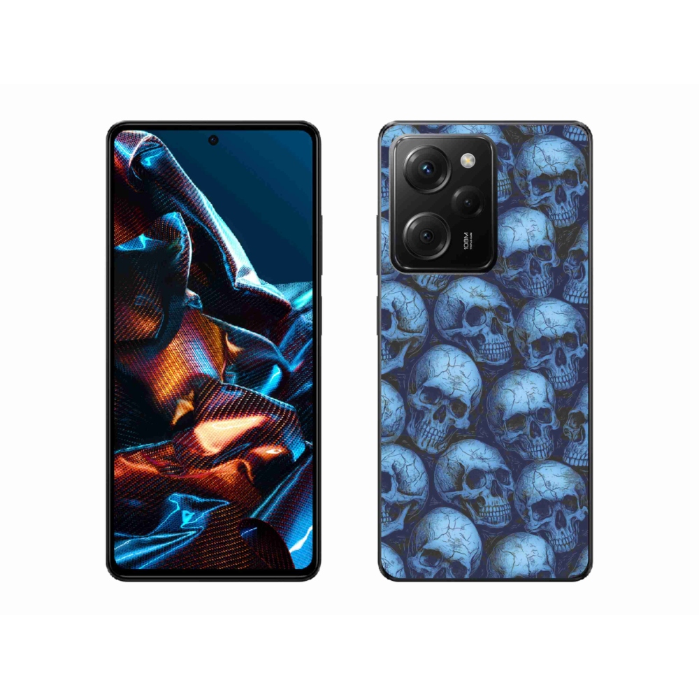 Gél borítás mmCase a Xiaomi Poco X5 Pro 5G számára - koponyák