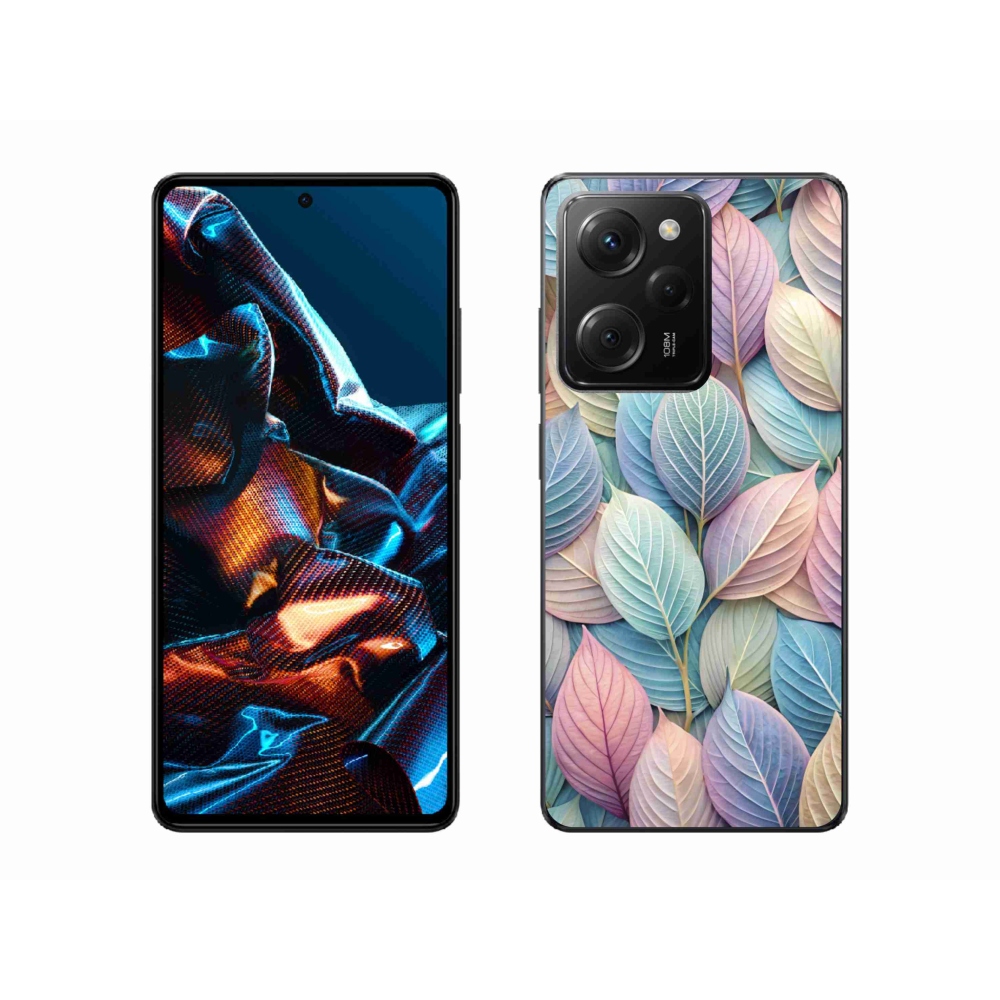Gél borítás mmCase a Xiaomi Poco X5 Pro 5G számára - pasztell levelek