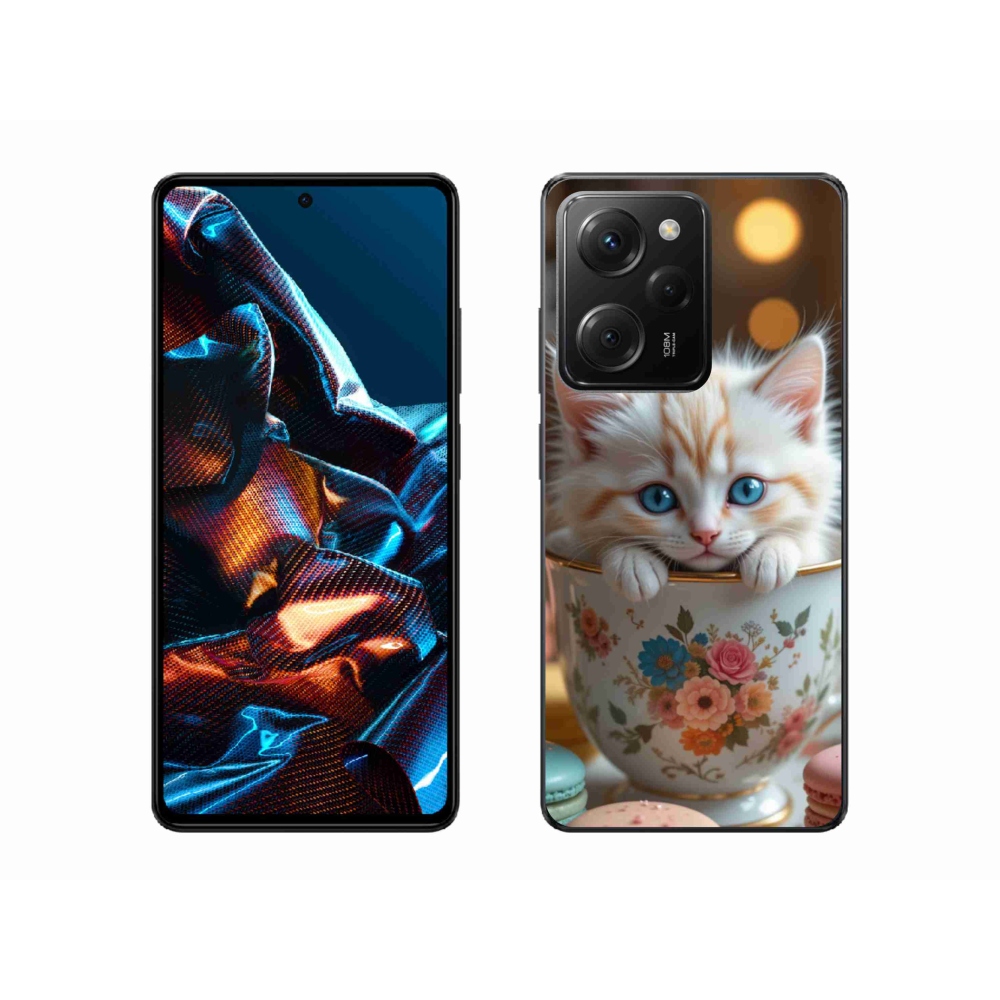 Gél borítás mmCase a Xiaomi Poco X5 Pro 5G számára - aranyos cica 6