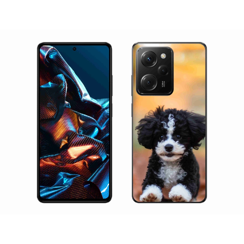Gél borítás mmCase a Xiaomi Poco X5 Pro 5G számára - aranyos kiskutya 2