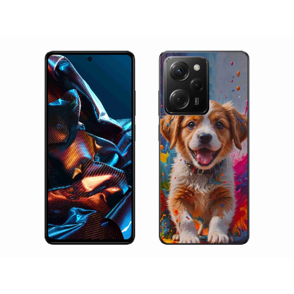 Gél borítás mmCase a Xiaomi Poco X5 Pro 5G számára - aranyos kiskutya 3