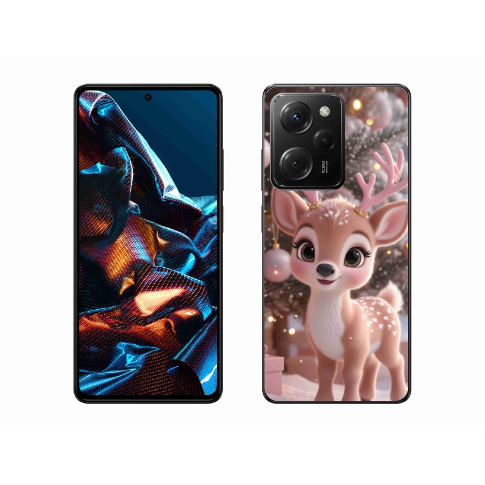 Gél borítás mmCase a Xiaomi Poco X5 Pro 5G számára - aranyos rénszarvas