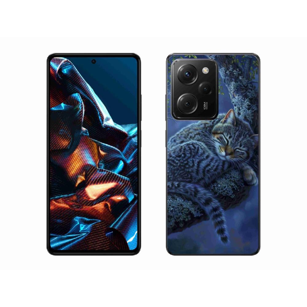 Gél borítás mmCase a Xiaomi Poco X5 Pro 5G számára - alvó macska