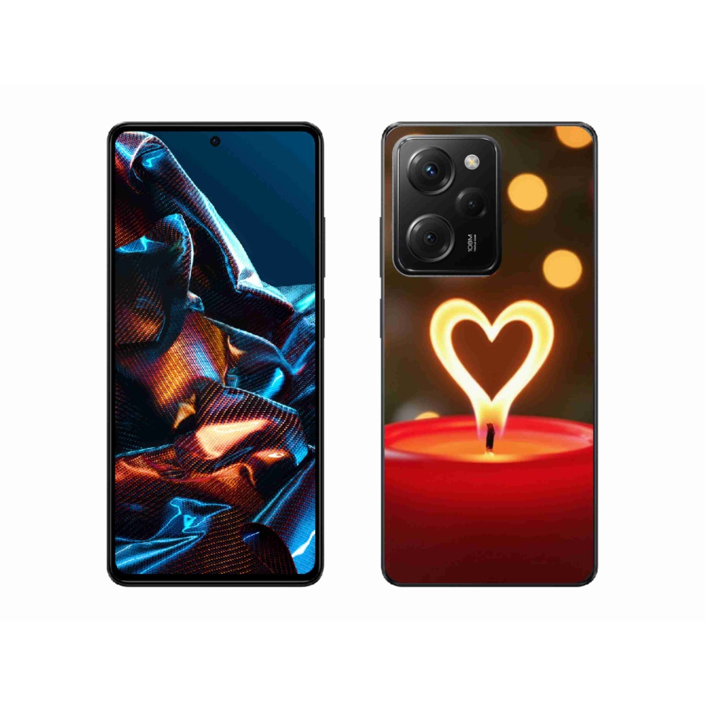 Gél borítás mmCase a Xiaomi Poco X5 Pro 5G-hez - láng szíve