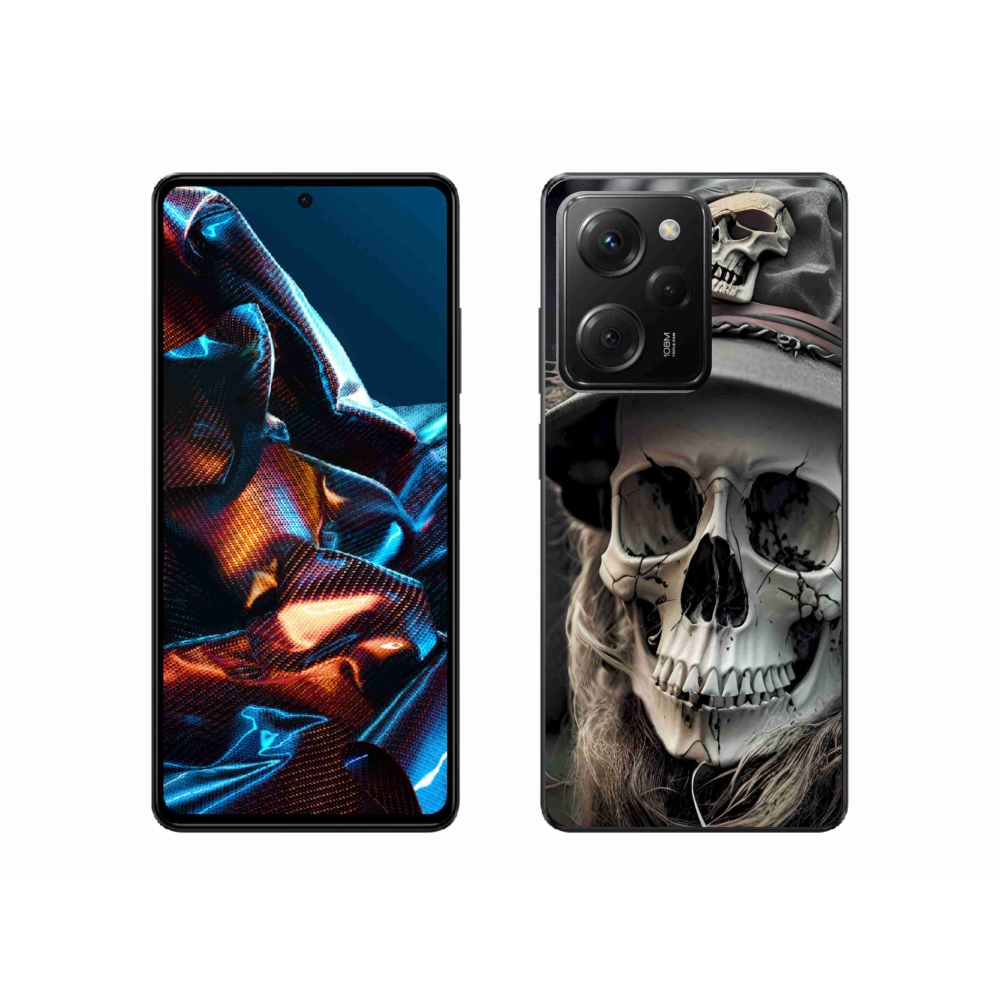 Gél borítás mmCase a Xiaomi Poco X5 Pro 5G számára - sötét koponya