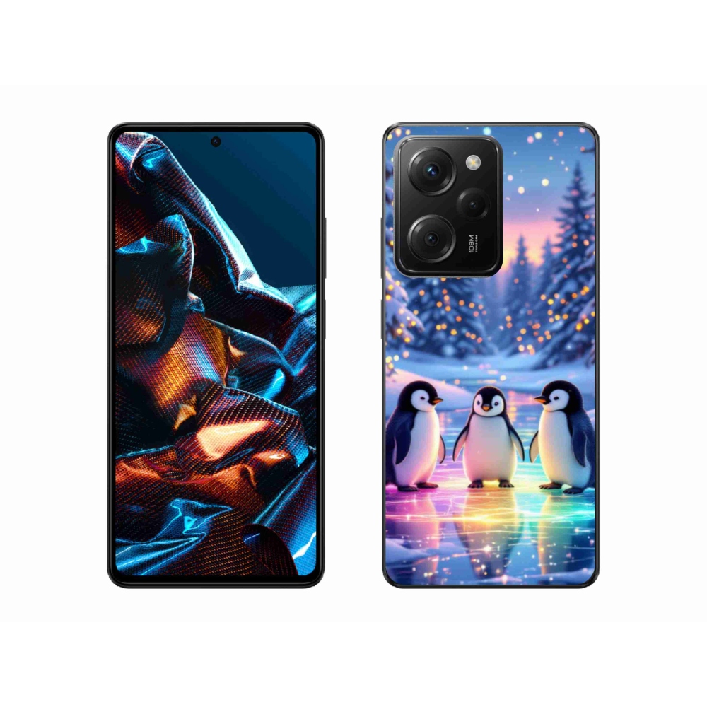 Gél borítás mmCase a Xiaomi Poco X5 Pro 5G számára - pingvinek