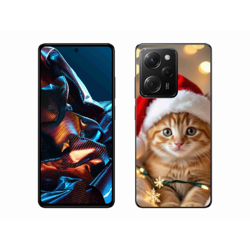 Gél borítás mmCase a Xiaomi Poco X5 Pro 5G számára - Karácsonyi cica
