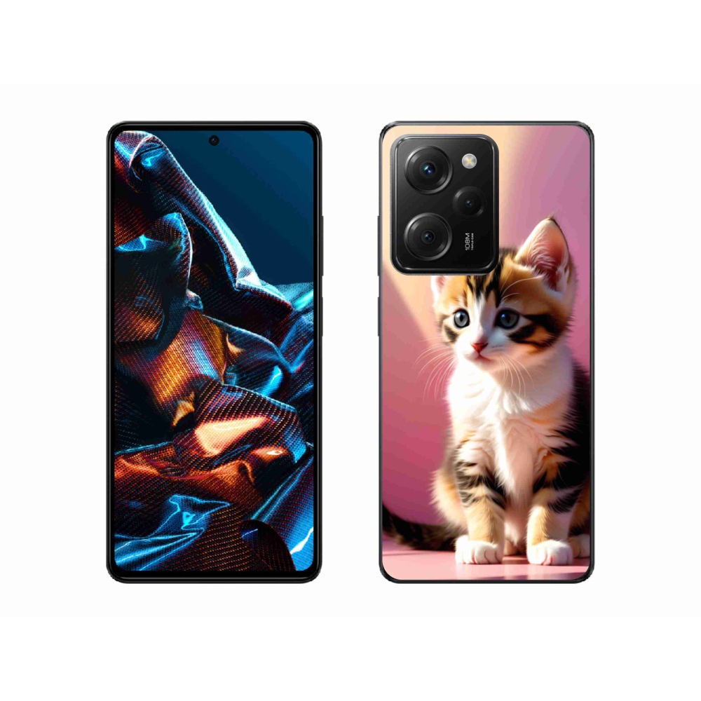 Gél borítás mmCase a Xiaomi Poco X5 Pro 5G számára - kíváncsi cica 2