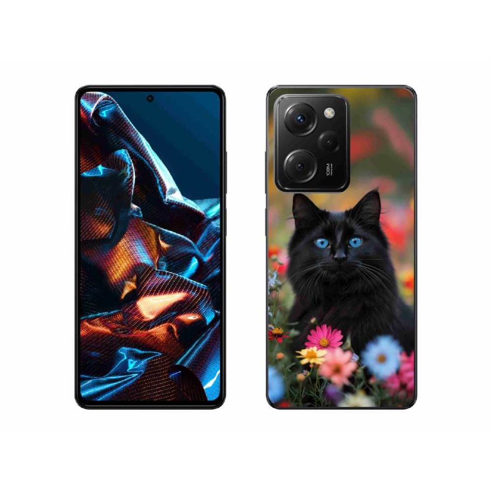 Gél borítás mmCase a Xiaomi Poco X5 Pro számára - fekete cica 4