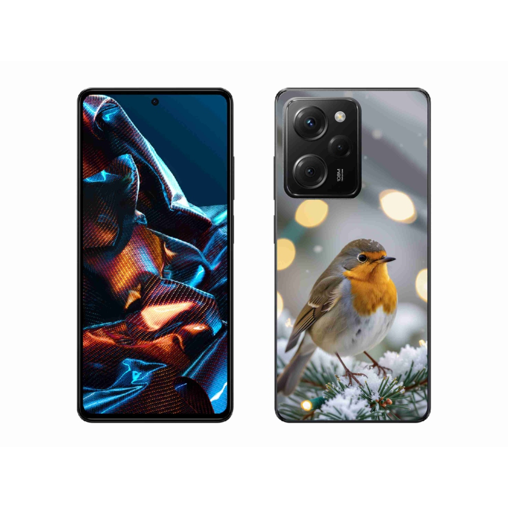 Gél borítás mmCase a Xiaomi Poco X5 Pro számára - télen pirosló színben