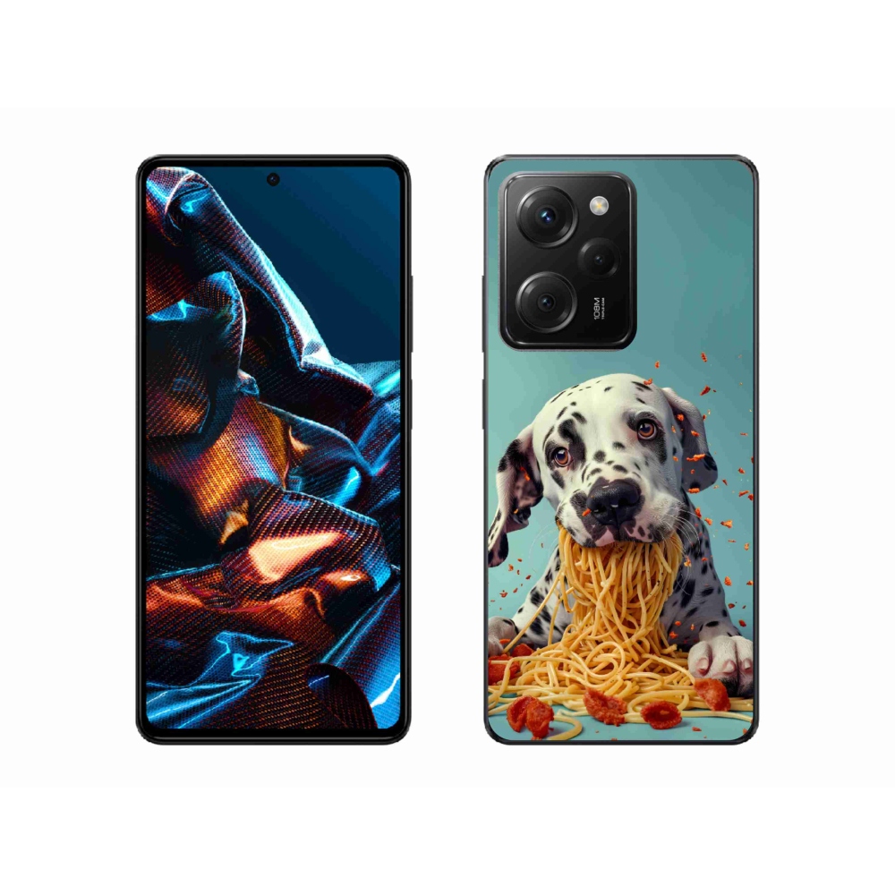 Gél borítás mmCase a Xiaomi Poco X5 Pro számára - dalmatin és spagetti