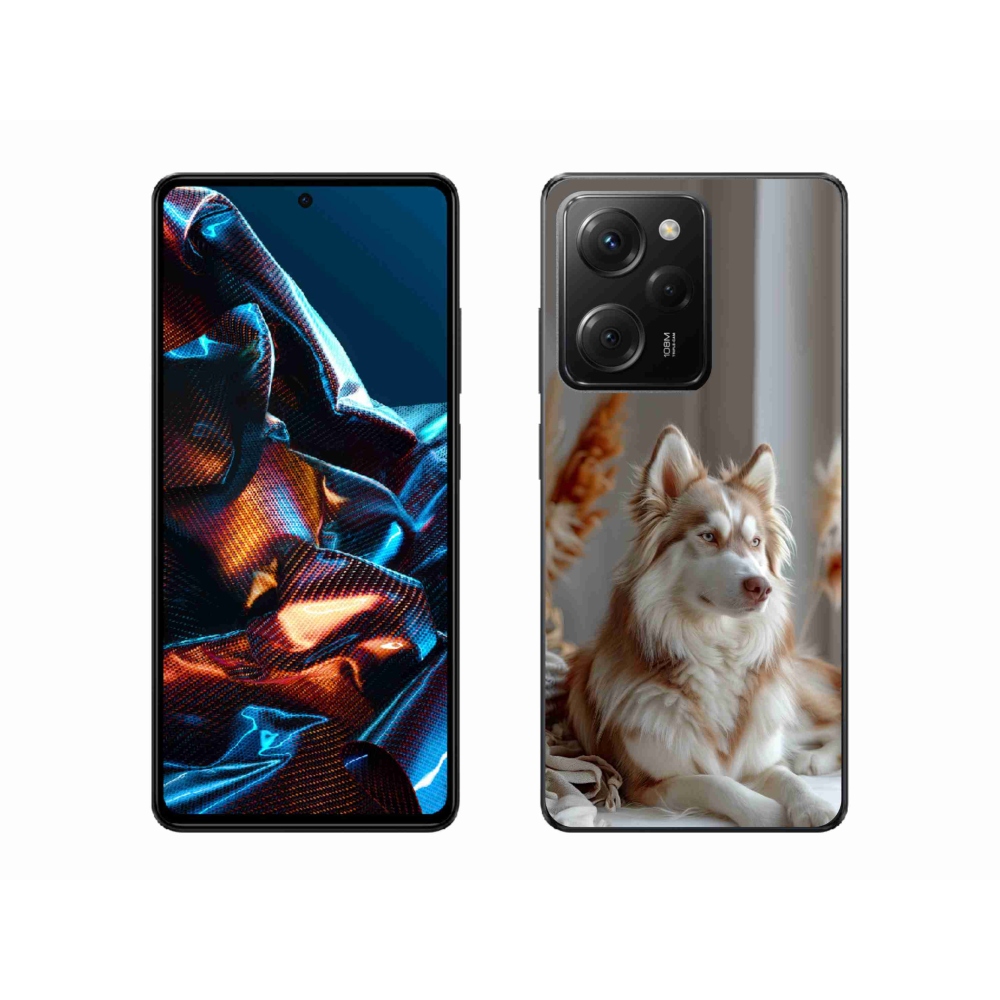 Gél borítás mmCase a Xiaomi Poco X5 Pro számára - csendes szibériai husky