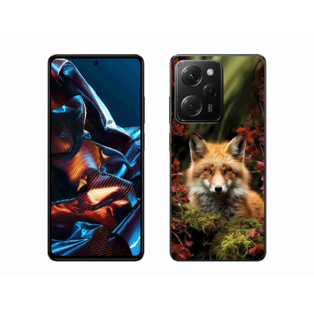 Gél borítás mmCase a Xiaomi Poco X5 Pro számára - róka az erdőben