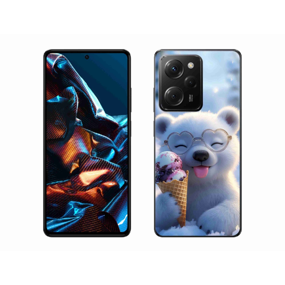 Gél borítás mmCase a Xiaomi Poco X5 Pro számára - mackó fagylalttal