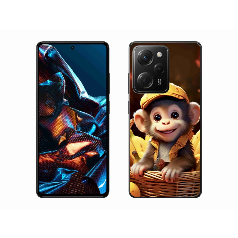 Gél borítás mmCase a Xiaomi Poco X5 Pro számára - majom a kosárban