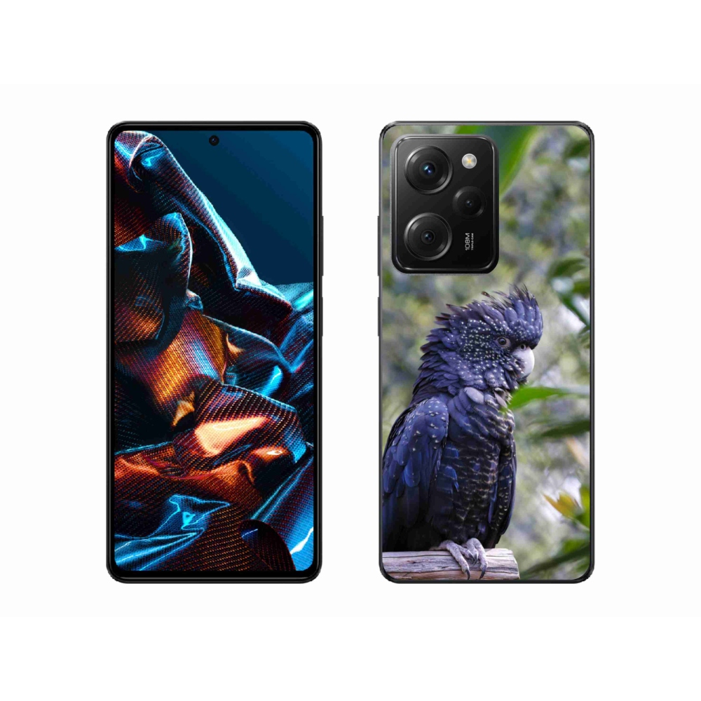 Gél borítás mmCase a Xiaomi Poco X5 Pro készülékhez - papagáj kakadu fekete