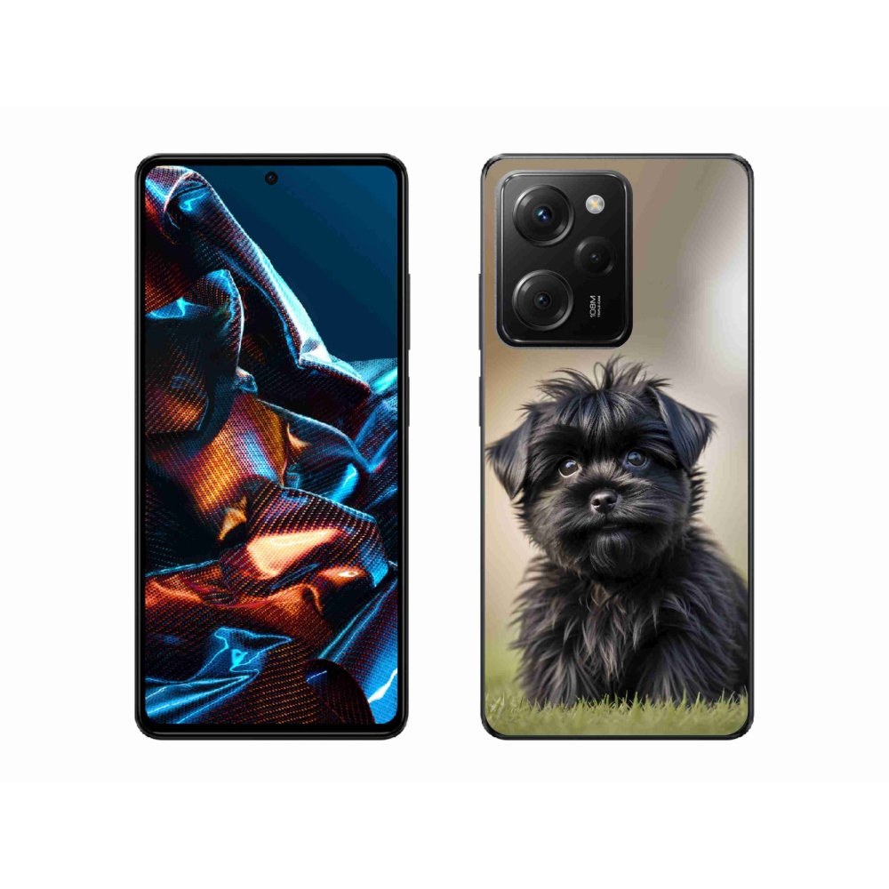 Gél borítás mmCase a Xiaomi Poco X5 Pro számára - aranyos fekete kutya