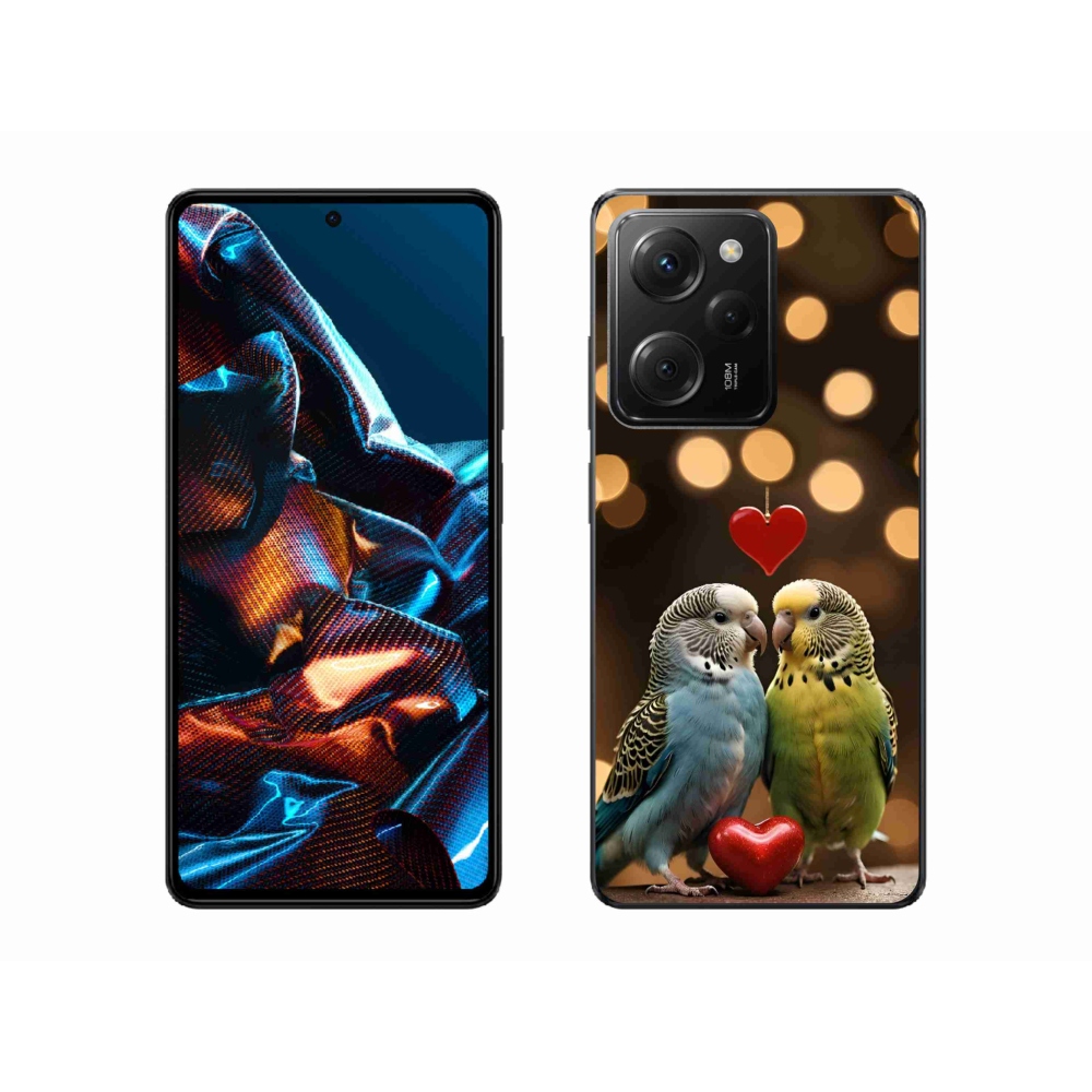 Gél borítás mmCase a Xiaomi Poco X5 Pro számára - szerelmes papagájok