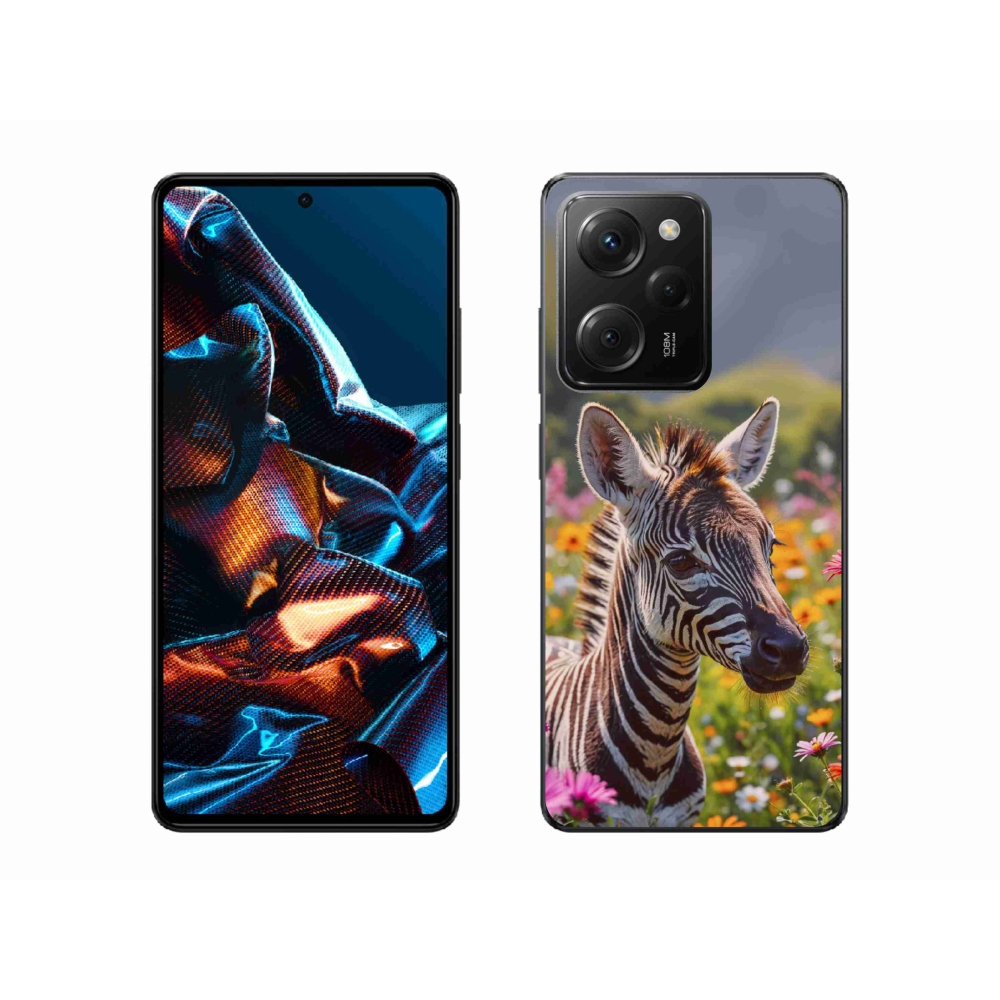 Gél borítás mmCase a Xiaomi Poco X5 Pro számára - zebra a réten