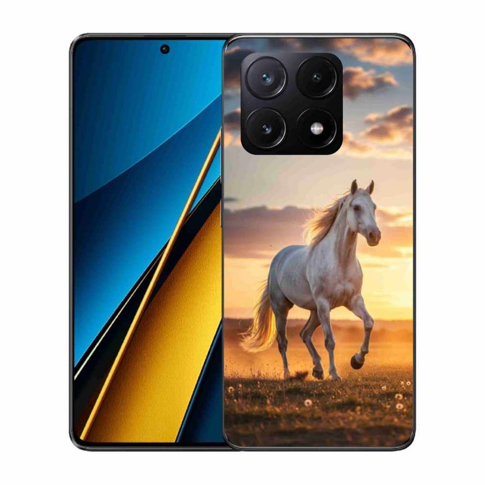 Gél borítás mmCase a Xiaomi Poco X6 Pro 5G-hez - futó fehér ló 2