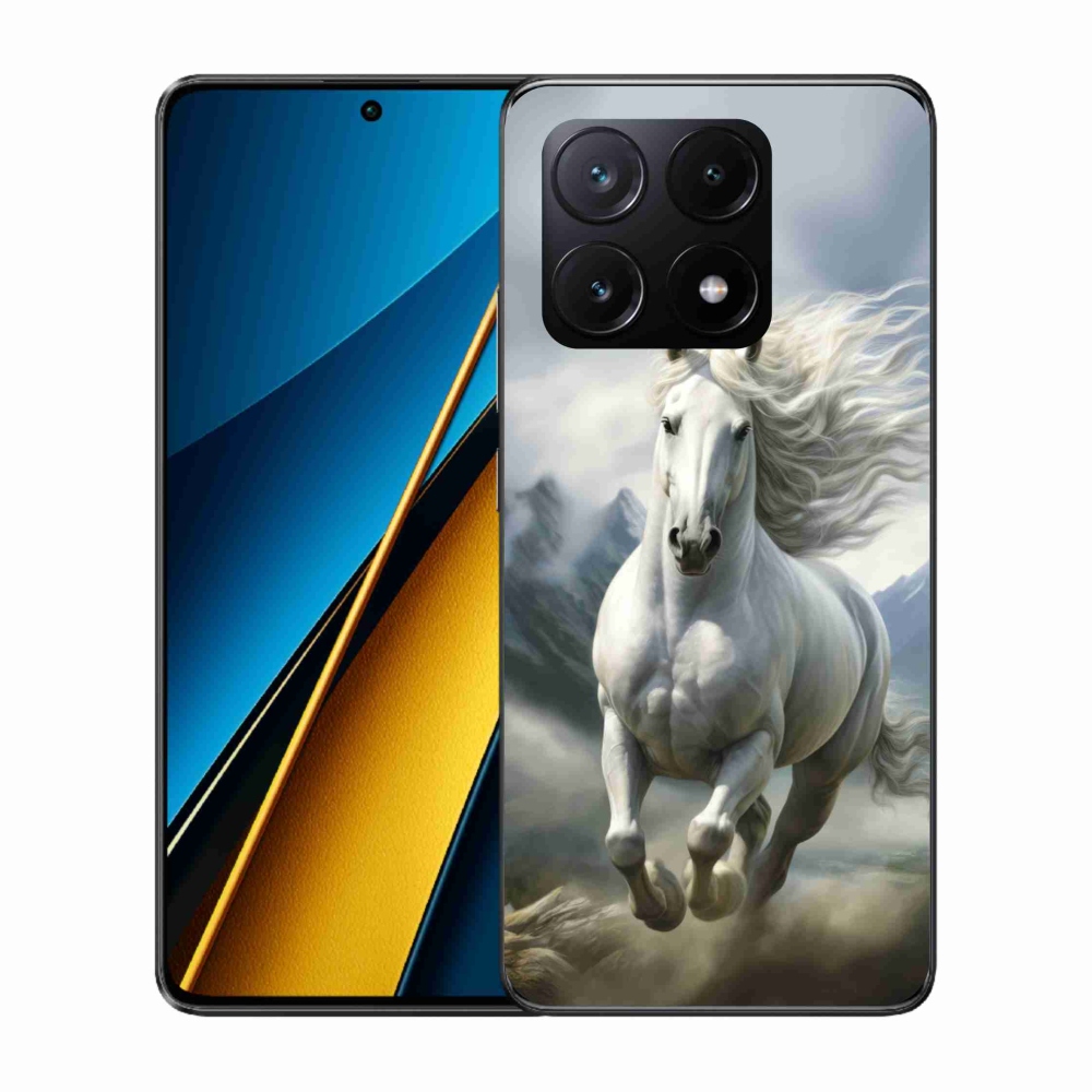 Gél borítás mmCase a Xiaomi Poco X6 Pro 5G számára - futó fehér ló 3