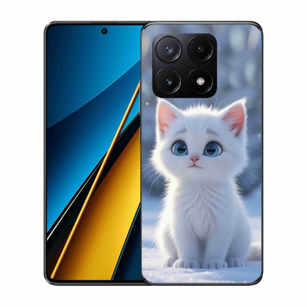 Gél borítás mmCase a Xiaomi Poco X6 Pro 5G-hez - fehér cica 3