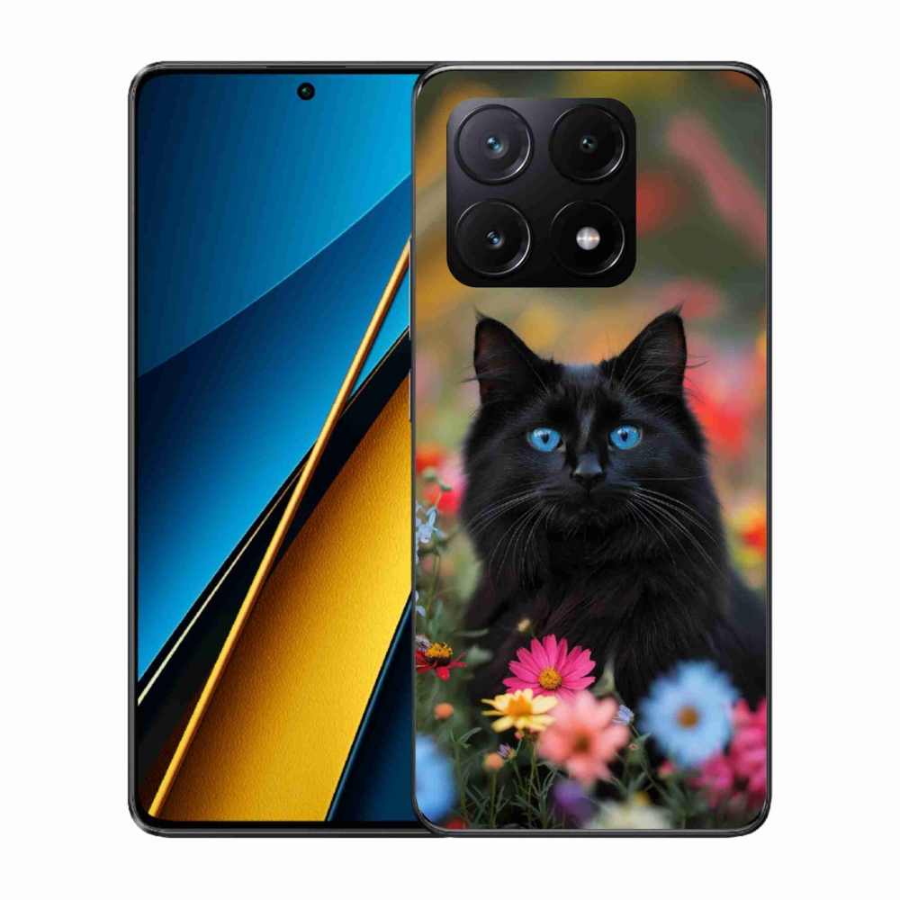 Gél borítás mmCase a Xiaomi Poco X6 Pro 5G számára - fekete cica 4