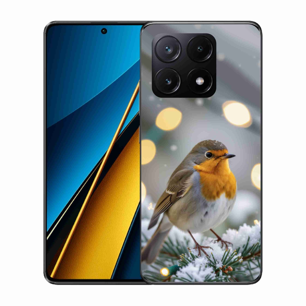 Gél borítás mmCase a Xiaomi Poco X6 Pro 5G számára - piros télen