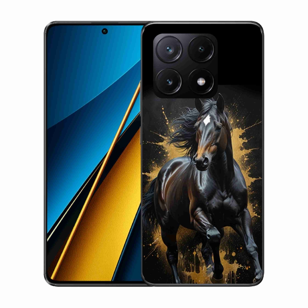 Gél borítás mmCase a Xiaomi Poco X6 Pro 5G számára - elegáns fekete ménes