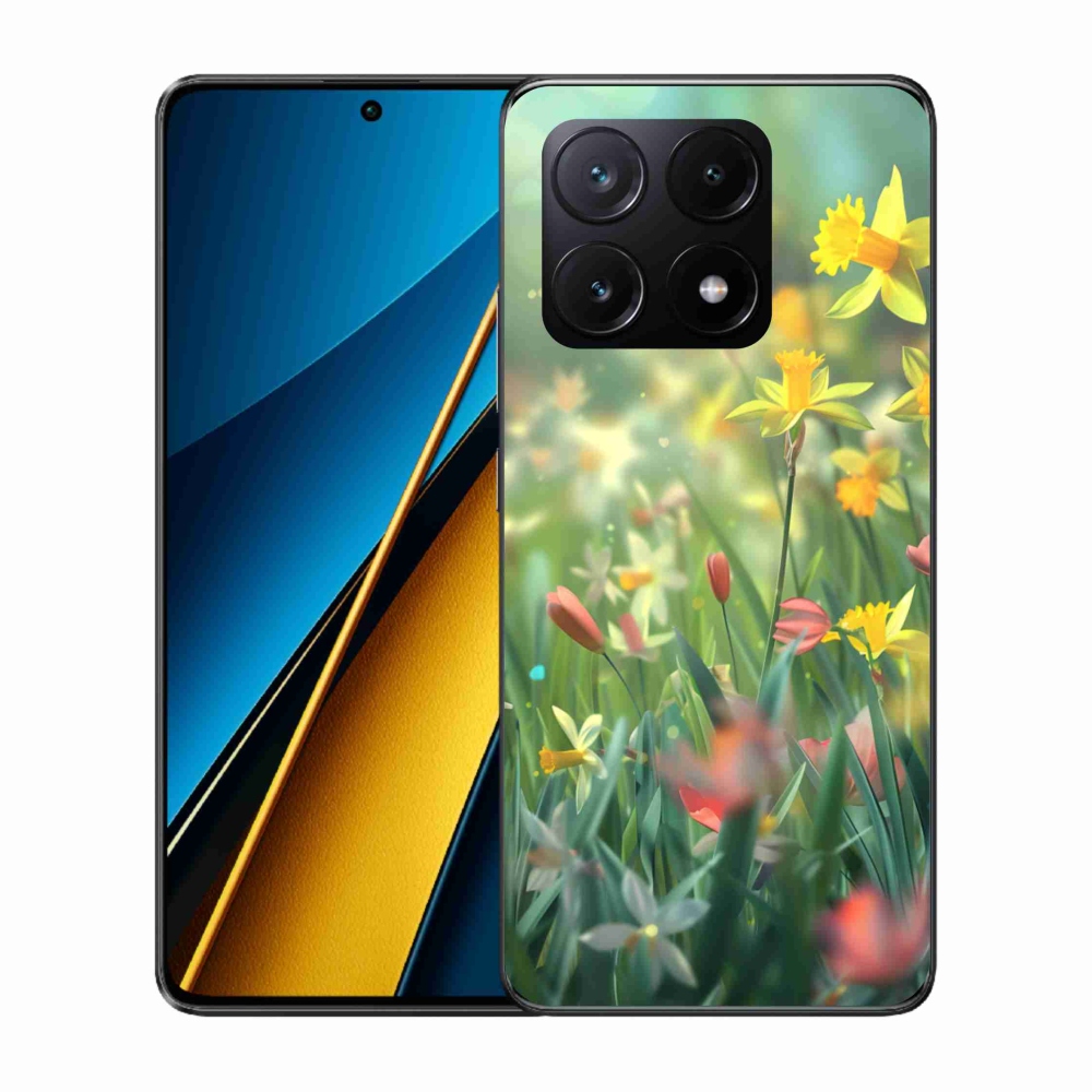 Gél borítás mmCase a Xiaomi Poco X6 Pro 5G számára - tavaszi virágok