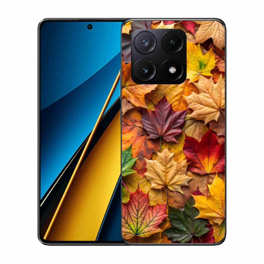Gél borítás mmCase a Xiaomi Poco X6 Pro 5G számára - juharlevelek 2
