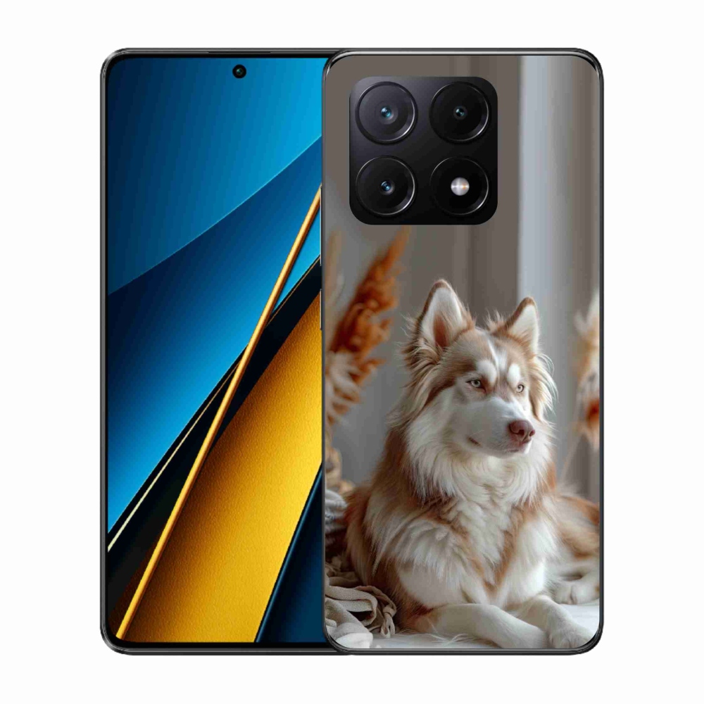 Gél borítás mmCase a Xiaomi Poco X6 Pro 5G számára - csendes szibériai husky