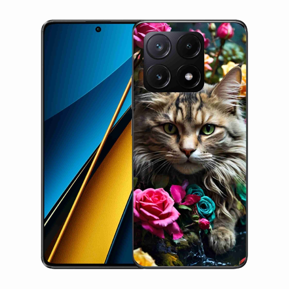Gél borítás mmCase a Xiaomi Poco X6 Pro 5G számára - macskaszem nézet 2