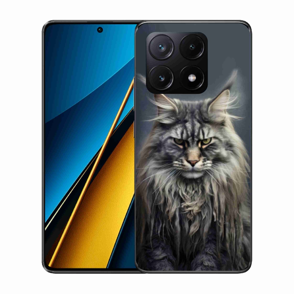 Gél borítás mmCase a Xiaomi Poco X6 Pro 5G számára - macskaszem nézet 4