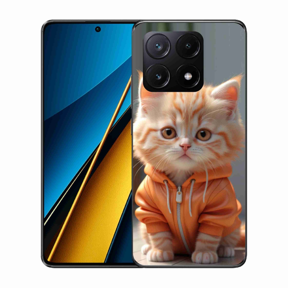 Gél borítás mmCase a Xiaomi Poco X6 Pro 5G számára - cica melegítőben