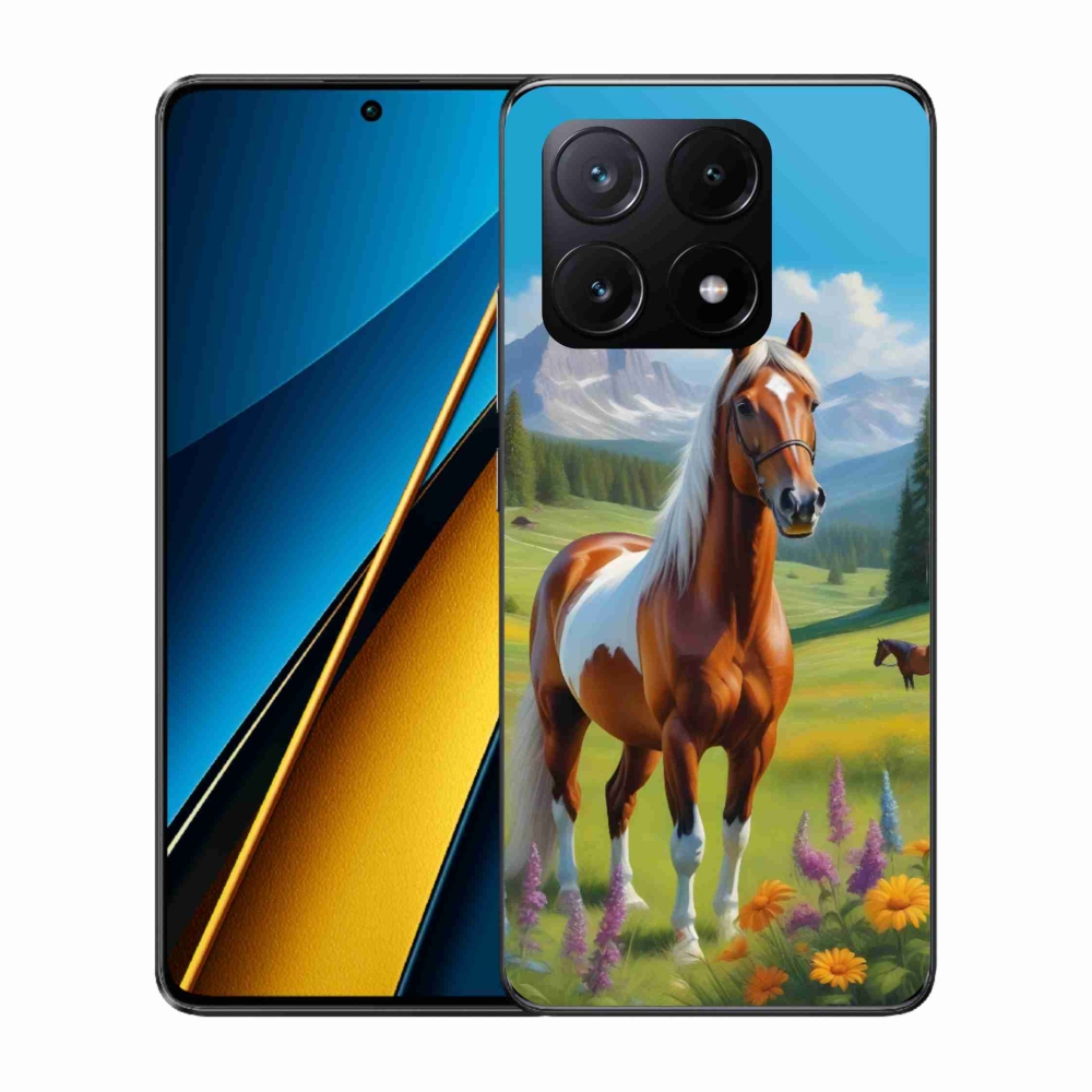 Gél borítás mmCase a Xiaomi Poco X6 Pro 5G számára - ló a réten