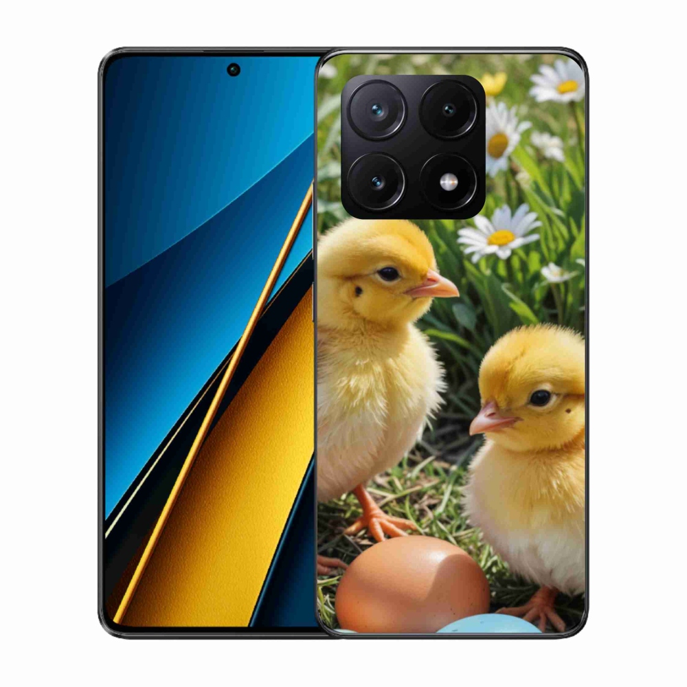 Gél borítás mmCase a Xiaomi Poco X6 Pro 5G számára - csirkék
