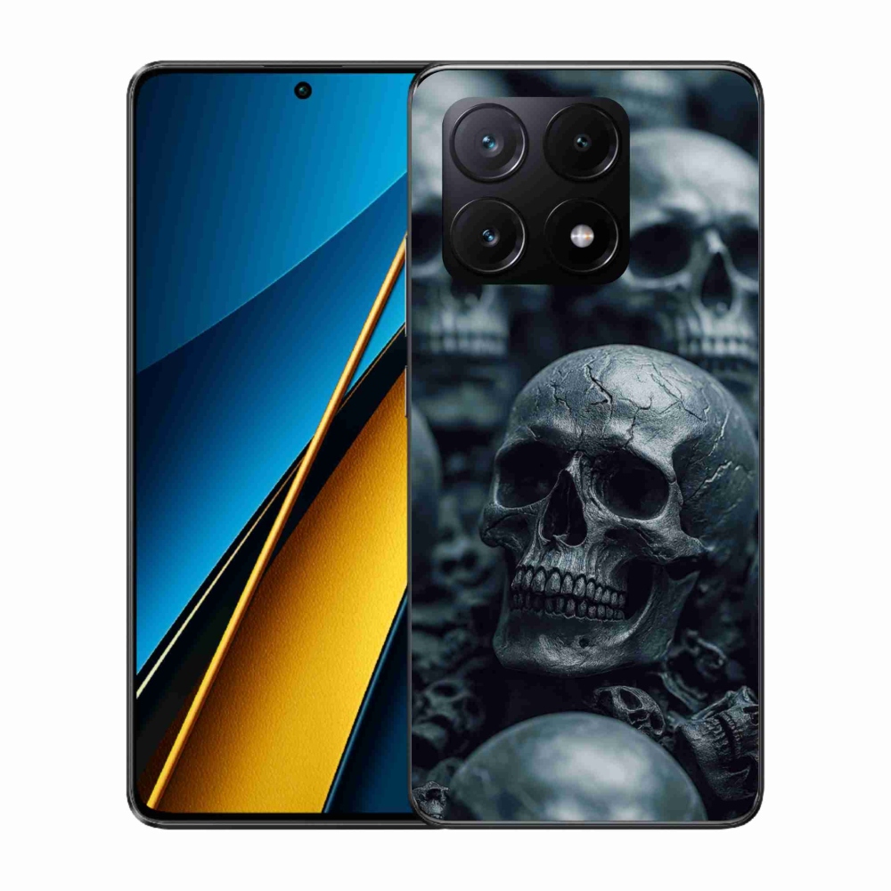 Zselés borítás mmCase a Xiaomi Poco X6 Pro 5G számára - koponya 2