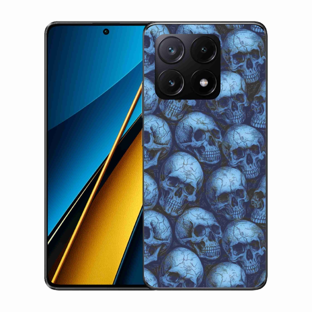 Gél borítás mmCase a Xiaomi Poco X6 Pro 5G számára - koponyák